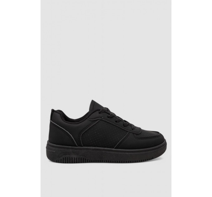 Кеды женские с перфорацией, цвет черный, 248RAJ120