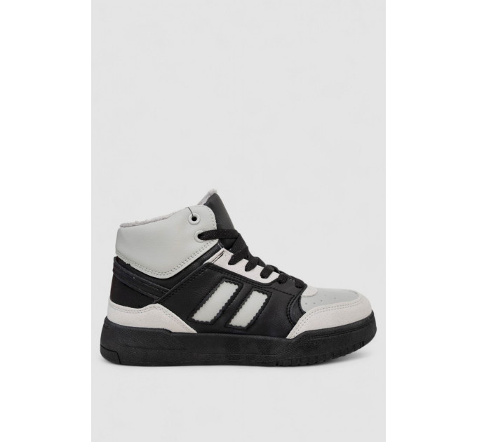 Кроссовки женские зимние на меху, цвет черно-серый, 248RAD500-6