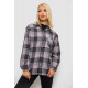 Рубашка женская в клетку, цвет серый, 244R1070-2