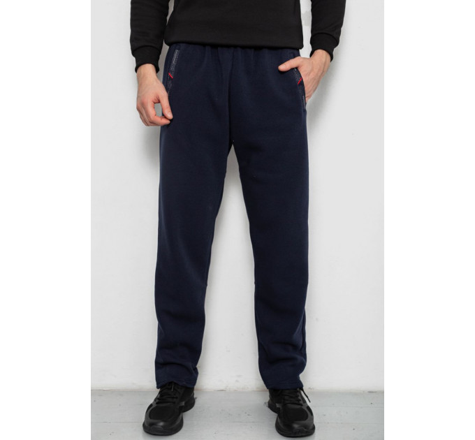 Спортивные штаны мужские на флисе, цвет синий, 244R41753