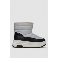 Дутики женские зимние на меху, цвет черно-серый, 248RAM018