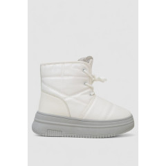 Ботинки зимние женские на меху, цвет бело-серый, 248RAM017