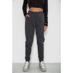 Спортивные штаны женские на флисе, цвет серый, 238R58671-1