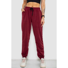 Спортивные штаны женские, цвет бордовый, 238R347