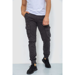 Брюки карго мужские, цвет темно-серый, 244R2073