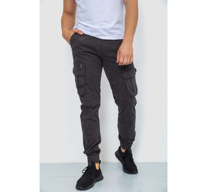 Брюки карго мужские, цвет темно-серый, 244R2073