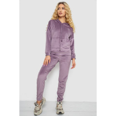 Спортивный костюм женский велюровый, цвет светло-сливовый, 177R022-1