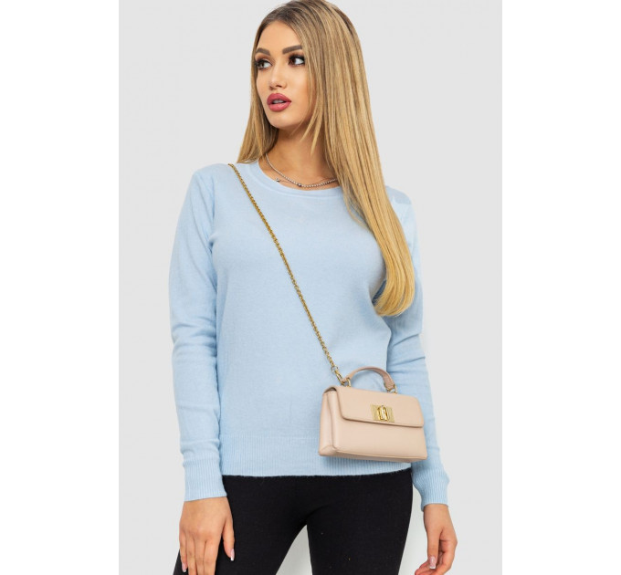 Кофта женский однотонный повседневный, цвет светло-голубой, 244R2033
