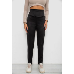 Лосины однотонные на флисе, цвет черный, 238R58412