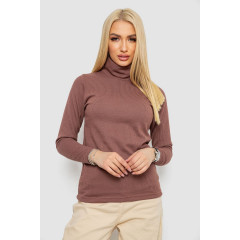 Гольф женский на флисе в рубчик, цвет мокко, 238R329