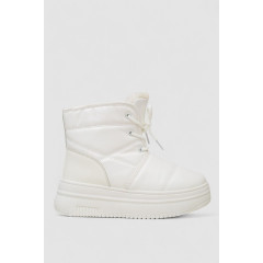 Ботинки зимние женские на меху, цвет белый, 248RAM017