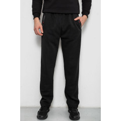 Спортивные штаны мужские на флисе, цвет черный, 244R41753