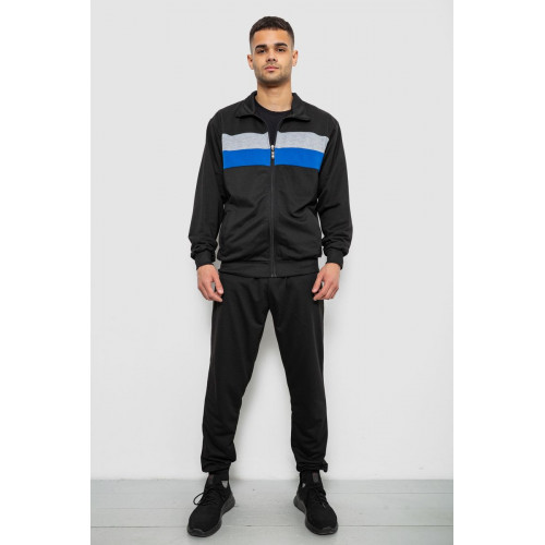 Спортивный костюм мужской двухнитка, цвет черный, 244R9167