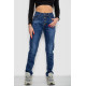 Джинсы женские с потертостями, цвет синий, 214R1415