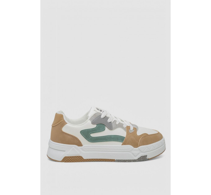 Кроссовки мужские демисезонные, цвет бело-зеленый, 243RHK109