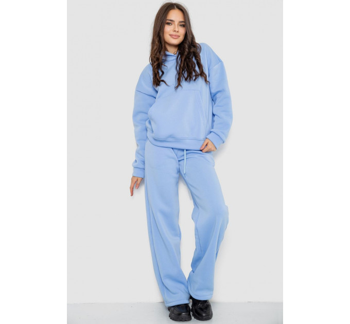 Спортивный костюм женский на флисе, цвет голубой, 241R2001-2