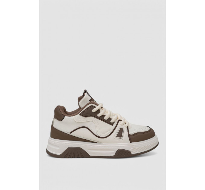 Кроссовки мужские демисезонные, цвет бело-коричневый, 243RHK90