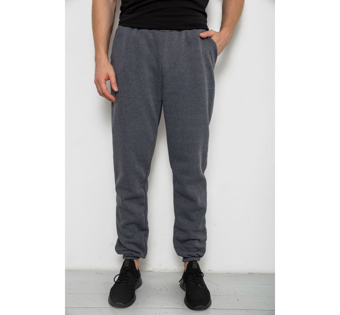 Спортивные штаны мужские на флисе, цвет серый, 238R58629