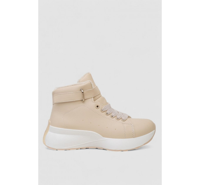 Ботинки женские зимние на меху, цвет бежевый, 248RXM26