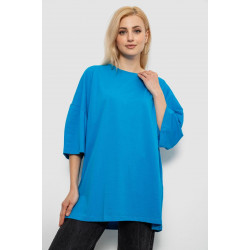 Футболка женская однотонная, цвет голубой, 244R3018