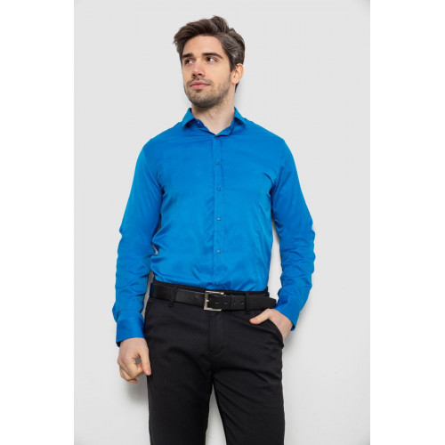 Рубашка мужская однотонная, цвет голубой, 186R6917