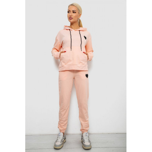 Спортивный костюм женский двухнитка, цвет персиковый, 214R1419-004