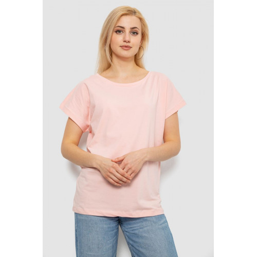 Футболка женская однотонная, цвет персиковый, 244R2300