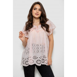Блуза женская однотонная, цвет розовый, 244R2639