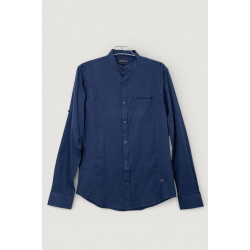 Рубашка мужская однотонная, цвет синий, 186R6919