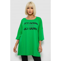 Футболка женская с принтом, цвет зеленый, 244R3012-5