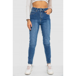Джинсы женские стрейч Mom-fit, цвет синий, 244R1162