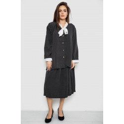 Костюм женский классический в горох, цвет черно-белый, 167R3002