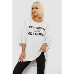 Футболка женская с принтом, цвет молочный, 244R3012-5