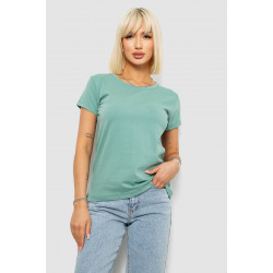 Футболка женская однотонная, цвет оливковый, 244R2806