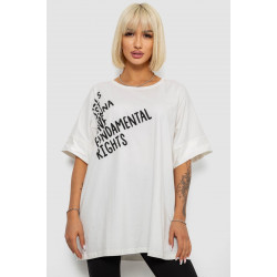 Футболка женская с принтом, цвет молочный, 244R4001