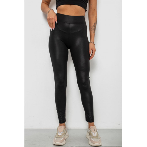 Лосины женские однотонные, цвет черный, 214R256-1