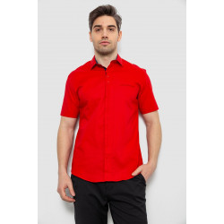 Мужская рубашка однотонная, цвет красный, 186R7069