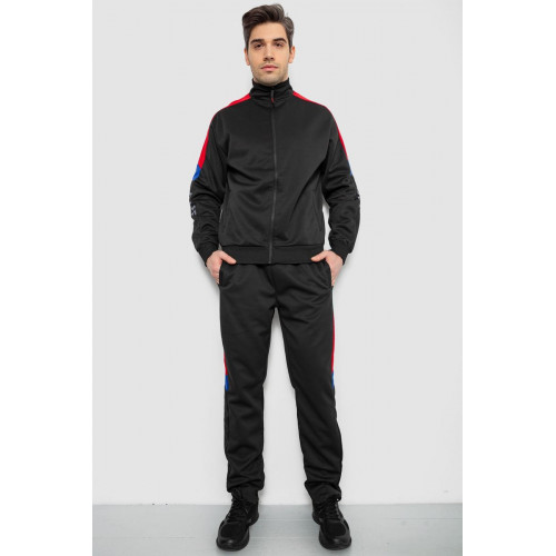 Спортивный костюм мужской двухнитка, цвет черный, 129R5215