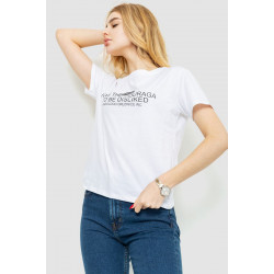 Футболка женская с принтом, цвет белый, 221R3006