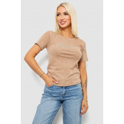 Футболка женская с принтом, цвет бежевый, 221R3303