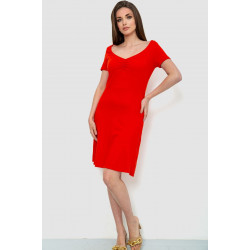 Платье базовое однотонное, цвет красный, 244R265
