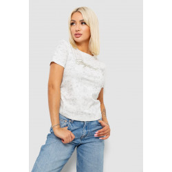 Футболка женская с принтом, цвет молочный, 221R3303