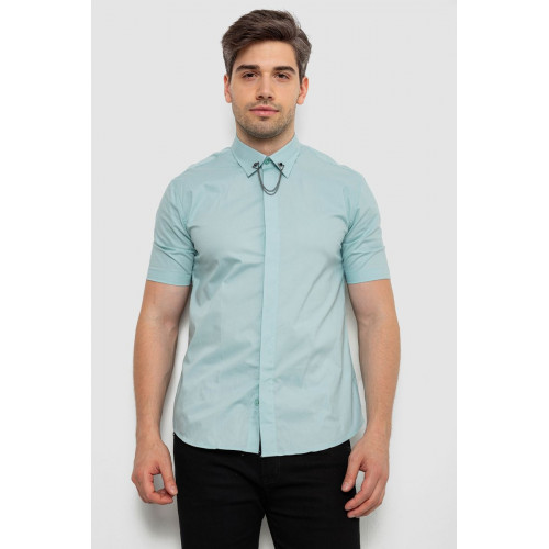 Рубашка мужская однотонная, цвет оливковый, 214R6917-1