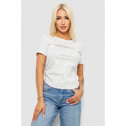 Футболка женская с принтом, цвет молочный, 221R3307