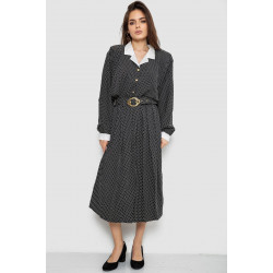 Костюм женский классический в горох, цвет черно-белый, 167R3001