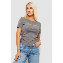 Футболка женская с принтом, цвет серый, 221R3307