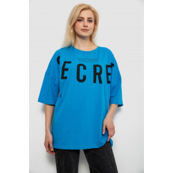 Футболка женская с принтом, цвет бирюзовый, 244R3008-1