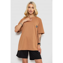 Костюм женский повседневный, цвет темно-бежевый, 241R5004-1