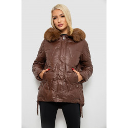 Куртка женская зимняя короткая, цвет коричневый, 244R865