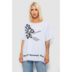 Футболка женская с принтом, цвет белый, 244R5003